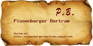 Pissenberger Bertram névjegykártya